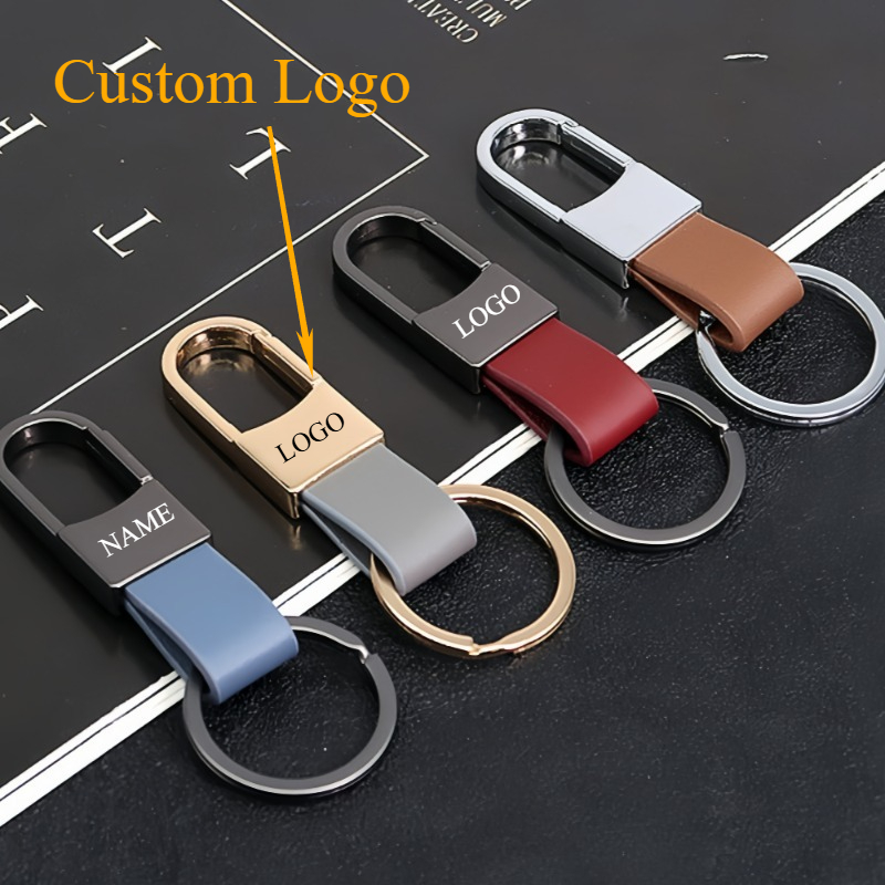 Industrial Laser Gun - Mode lederen sleutelhangers aangepaste logo naam