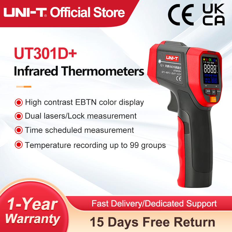 Industrial Laser Thermometer Gun - UNI-T Digitale Infraroodthermometer Ut303d + Industriële