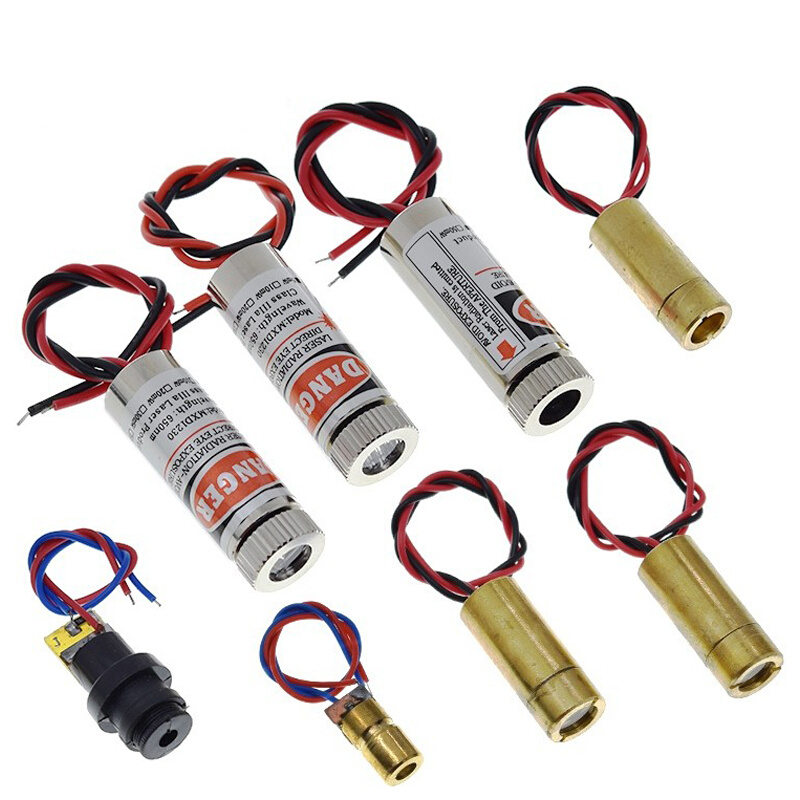 Industrial Laser Line - 650nm 5Mw Rood Punt/Lijn/Kruislasmodule Hoofd Glazen