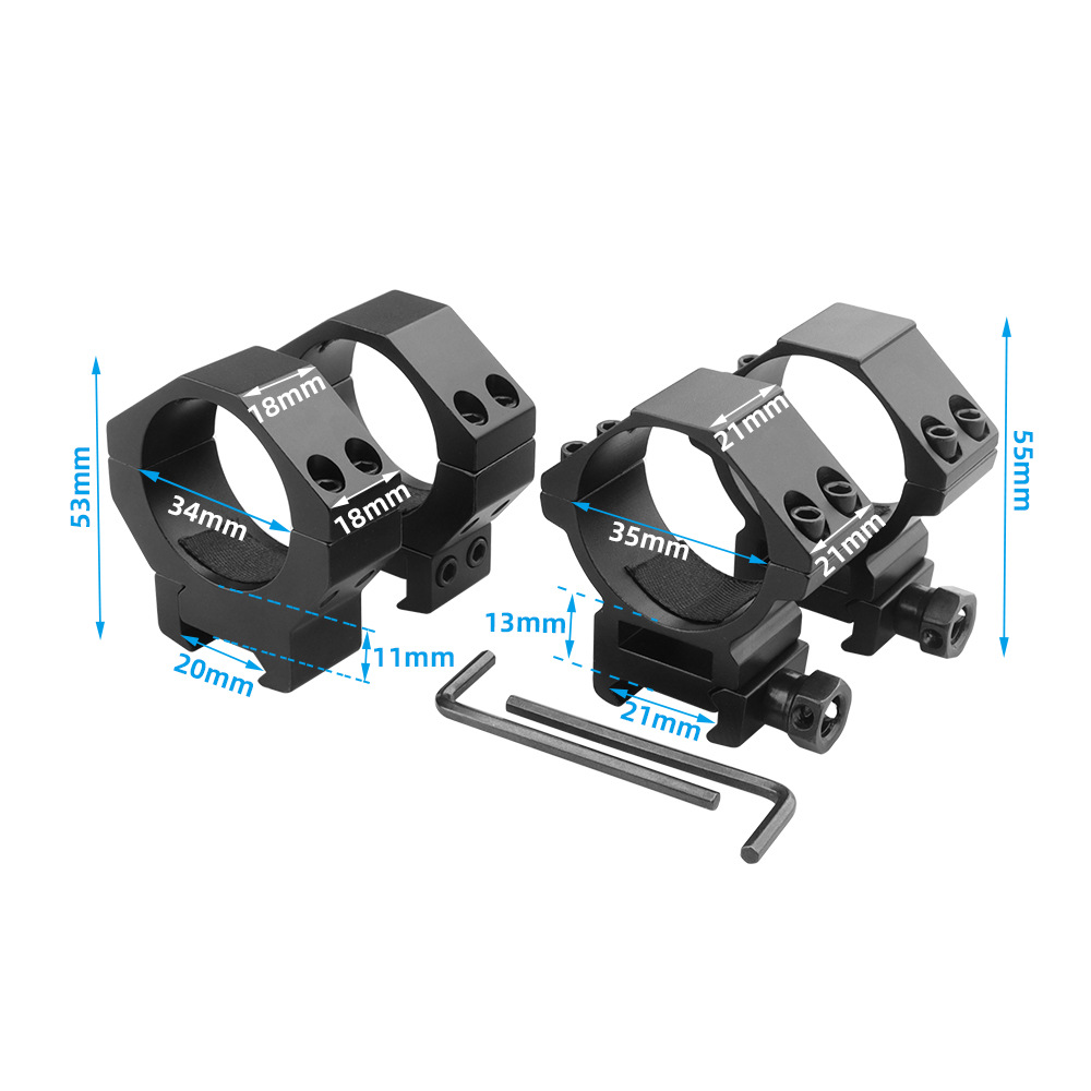 Industrial Laser Gun - 35mm/34mm Richtkijker Mount Ring 20mm Rail