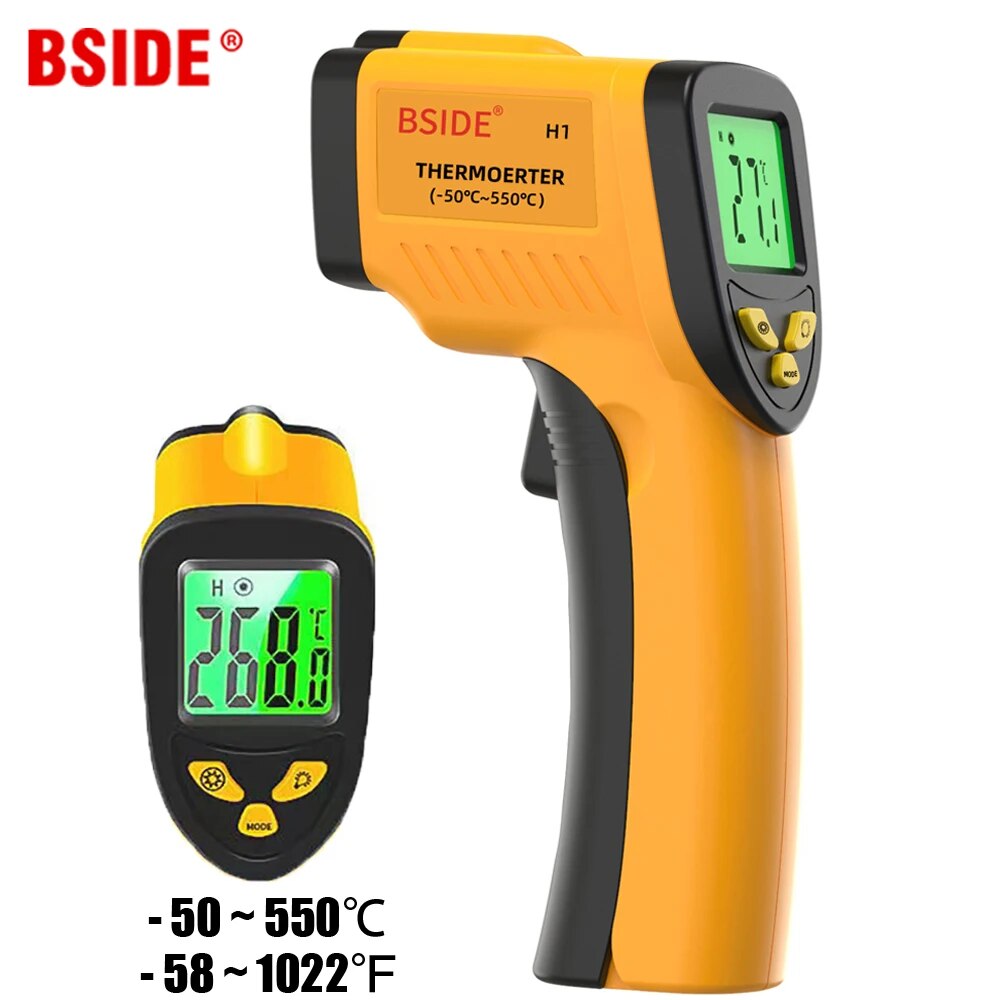 Industrial Laser Thermometer Gun - Digitale Infraroodthermometer-50-550c Contactloos Digitaal Laserthermometerpistool Voor