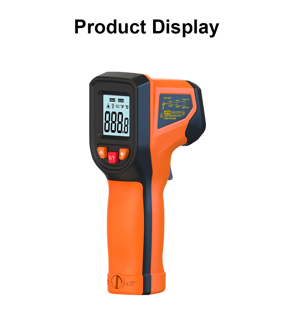 Industrial Laser Thermometer Gun - T600 T600A Digitale infraroodthermometer (-50 ℃
