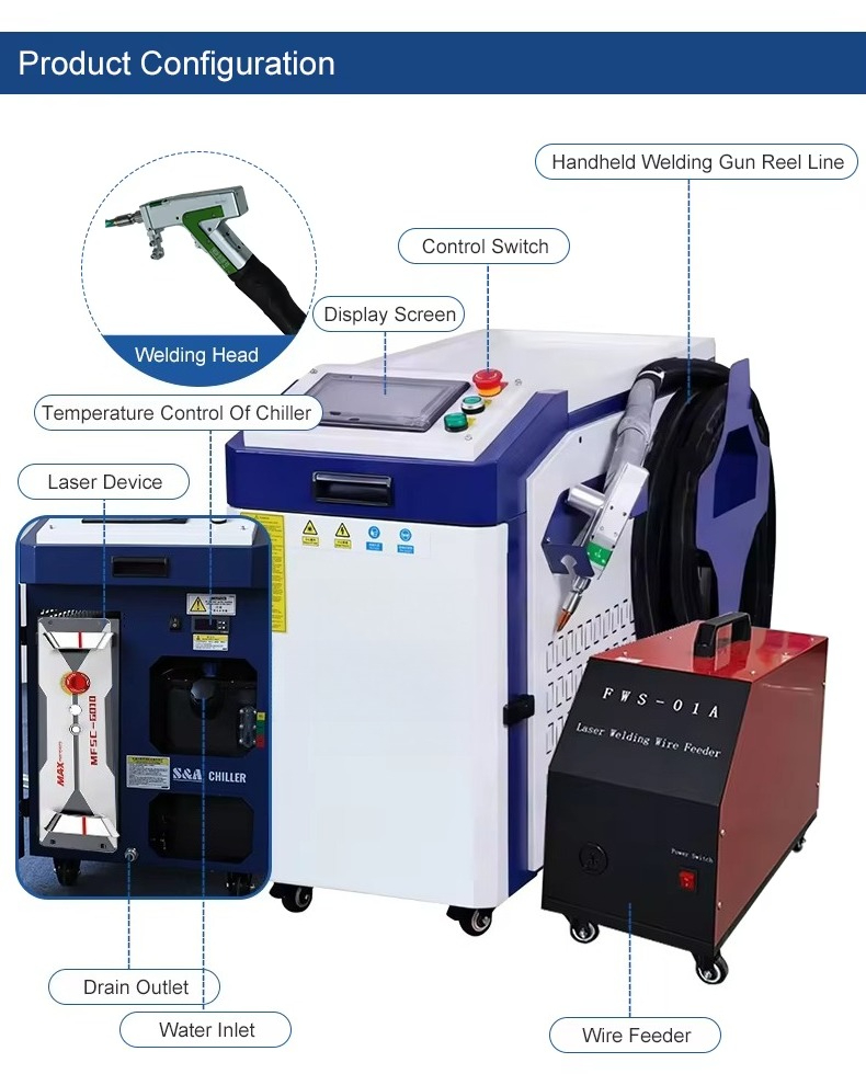3000W draagbare laserlasmachin - Industrial Laser Welding Machine Price recensie en prijs