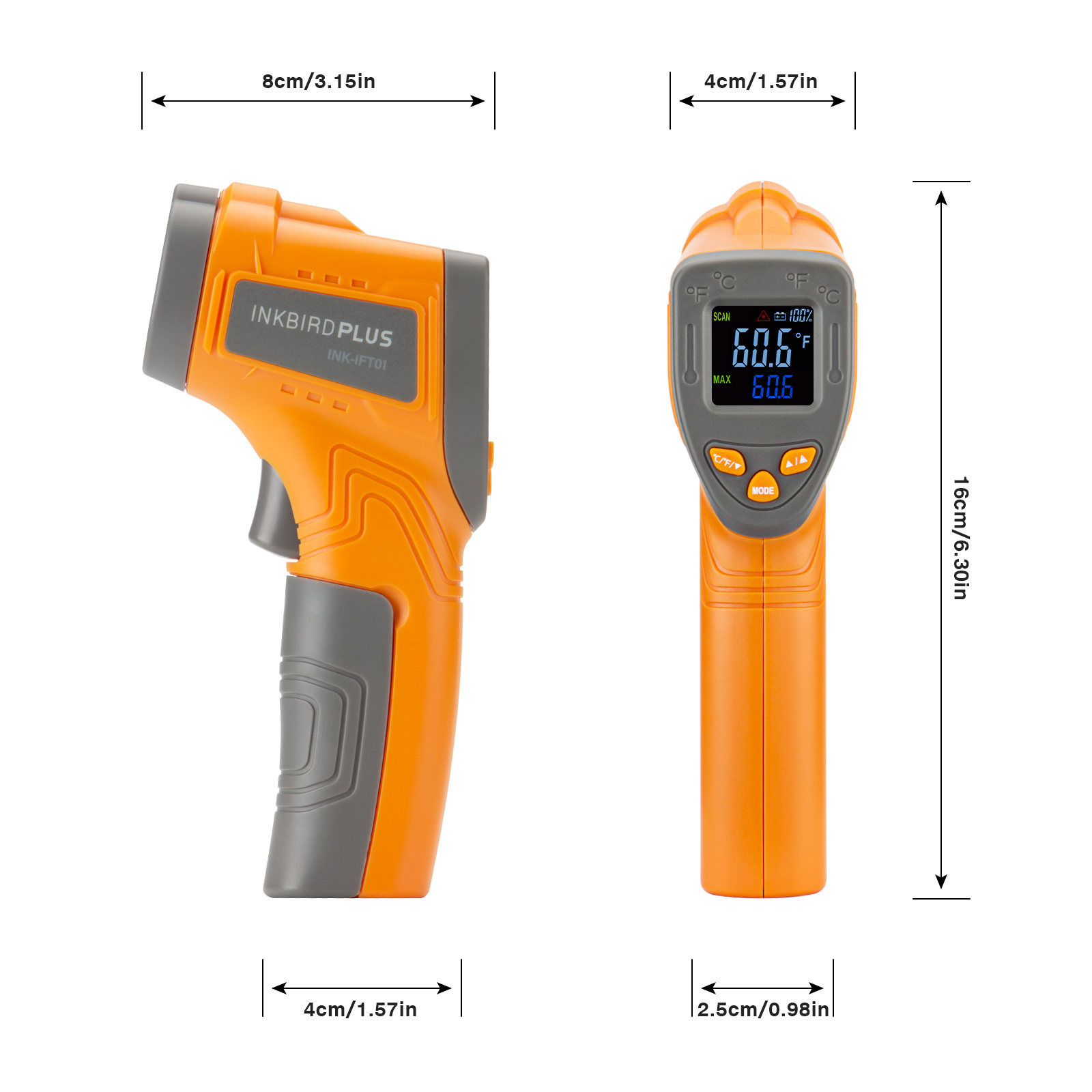 Inkbird Laser Infrarood Thermo - Industrial Laser Temperature recensie en prijs
