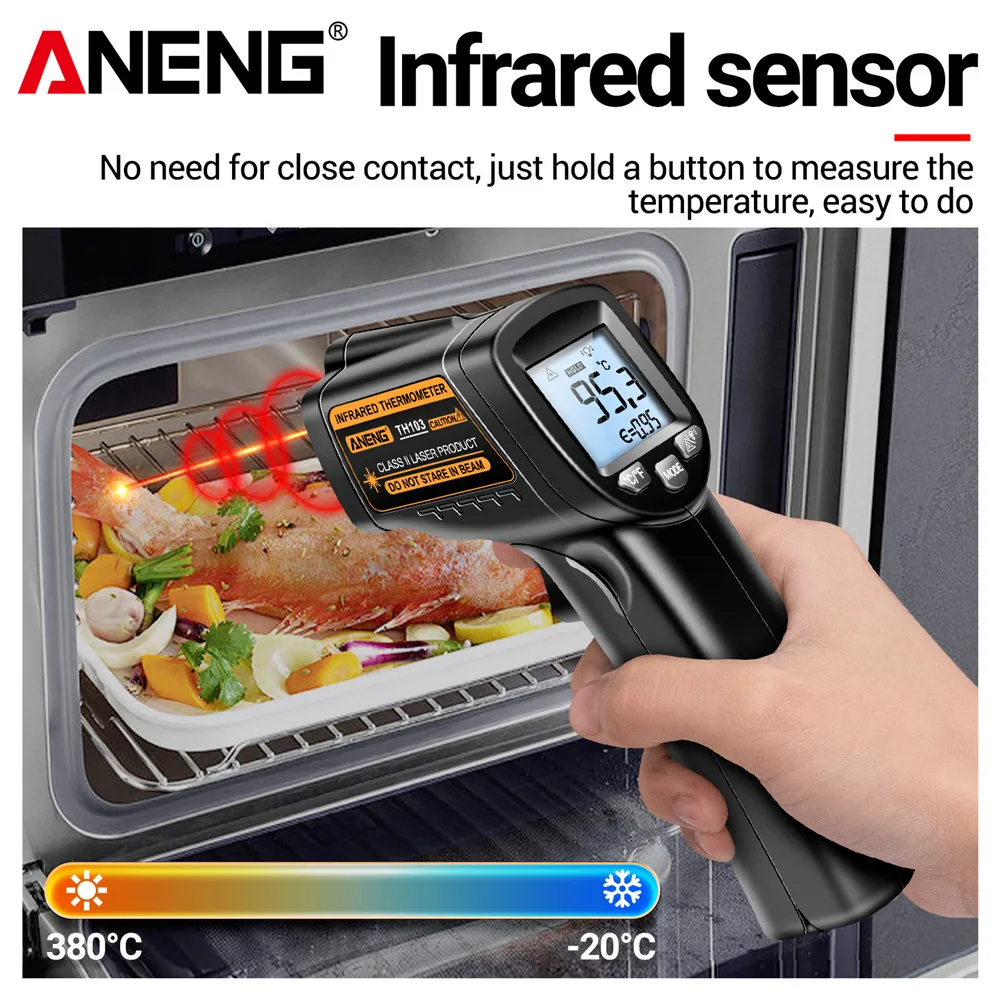 Infrarood laser-temperatuurmet - Industrial Laser Thermometer Gun recensie en prijs