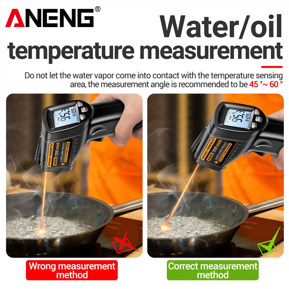 Infrarood laser-temperatuurmet - Industrial Laser Thermometer Gun recensie en prijs