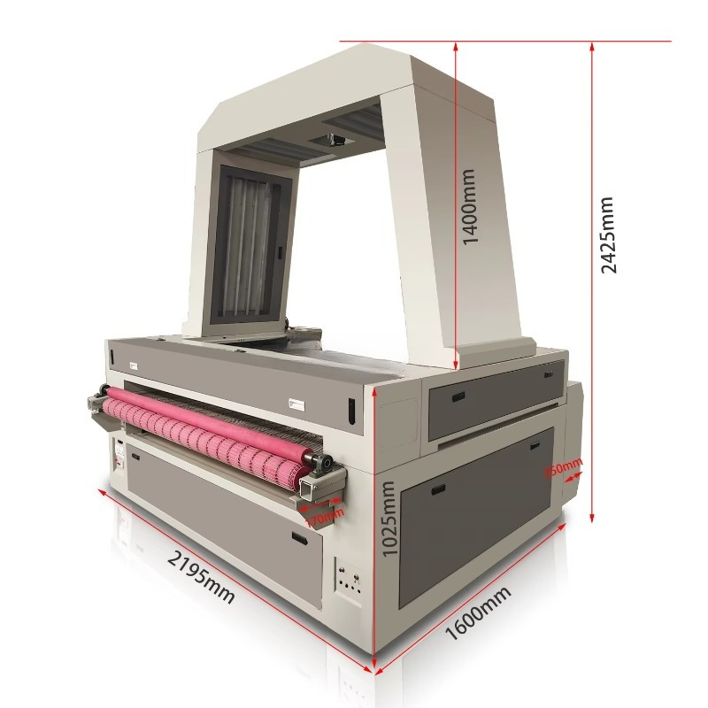 1610 CCD-camera lasersnijmachi - Industrial Laser Fabric Cutter recensie en prijs