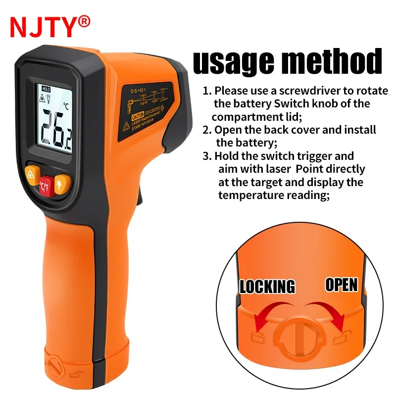 T400 T600 Digitale infraroodth - Industrial Laser Thermometer Gun recensie en prijs