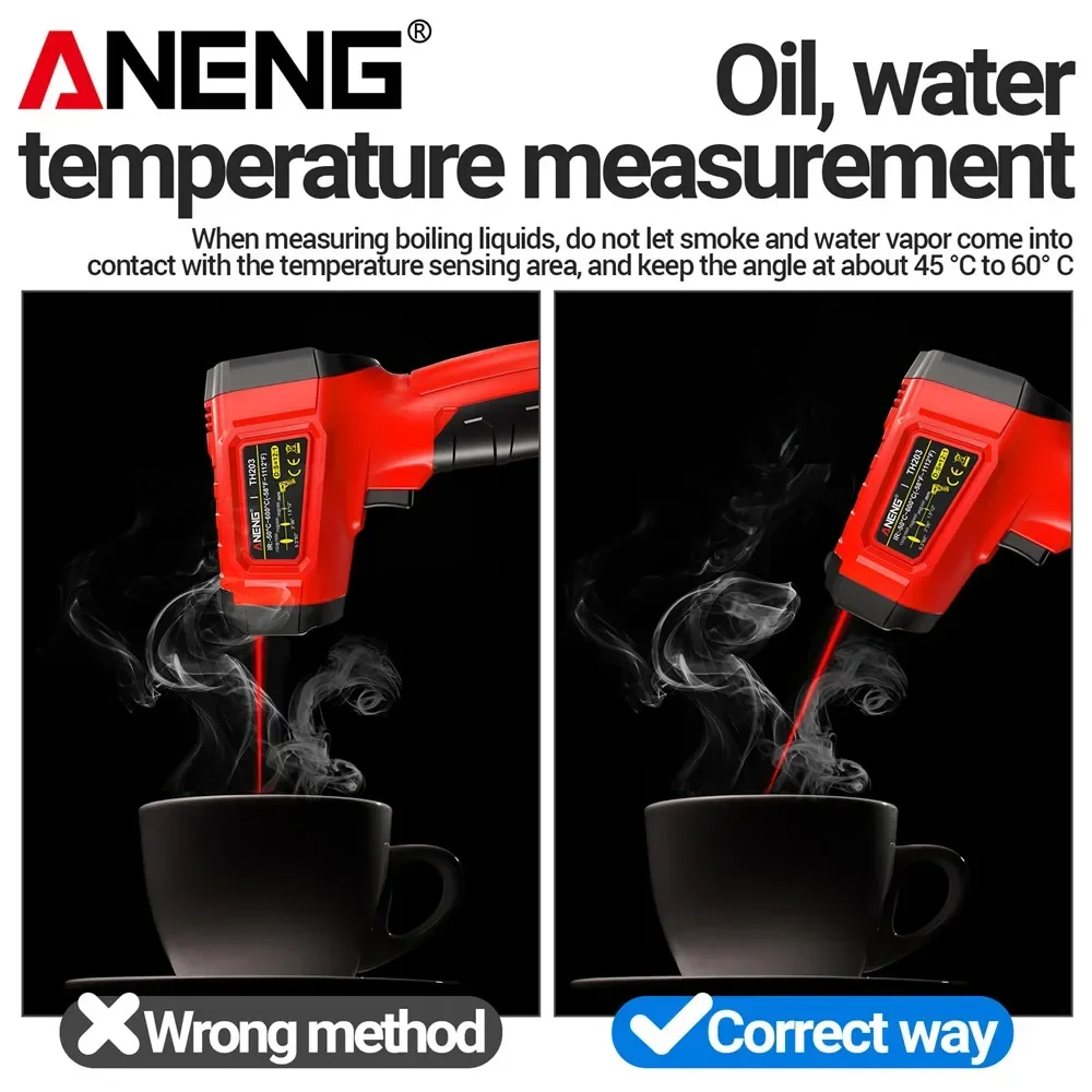 Infraroodthermometer -50 ℃ ~60 - Industrial Laser Thermometer Gun recensie en prijs