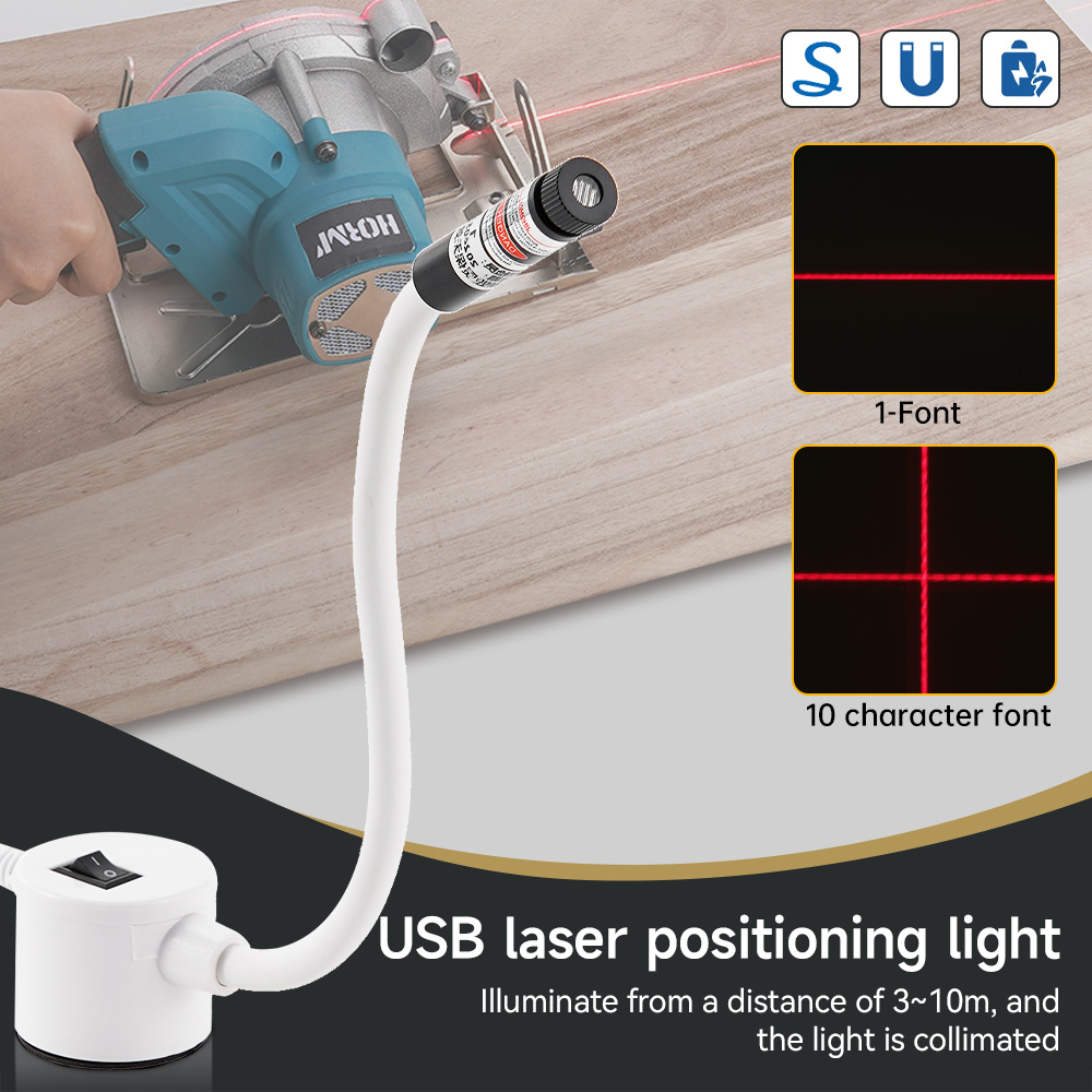 USB-aangedreven rood laserlich - Industrial Laser Line recensie en prijs