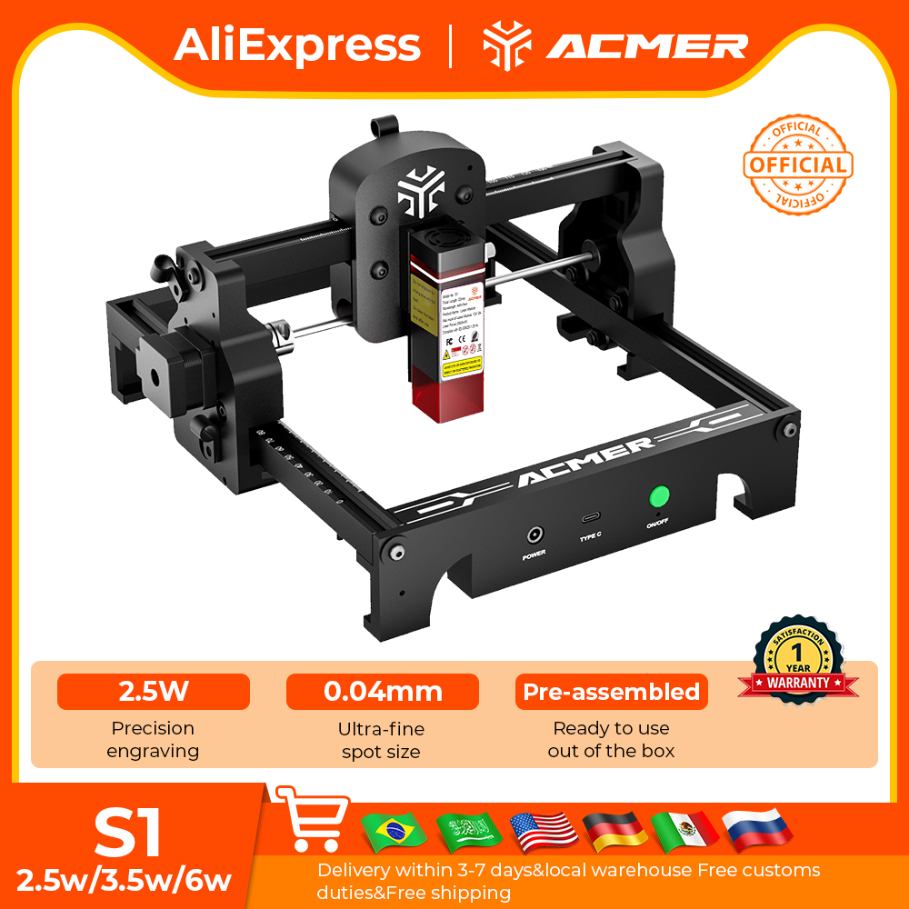 ACMER S1 Mini lasergraveer- en - Industrial Laser Equipment recensie en prijs