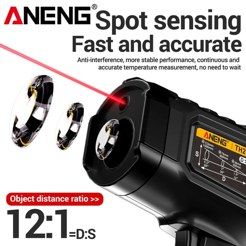 ANENG TH202 Industriële handth - Industrial Laser Thermometer Gun recensie en prijs