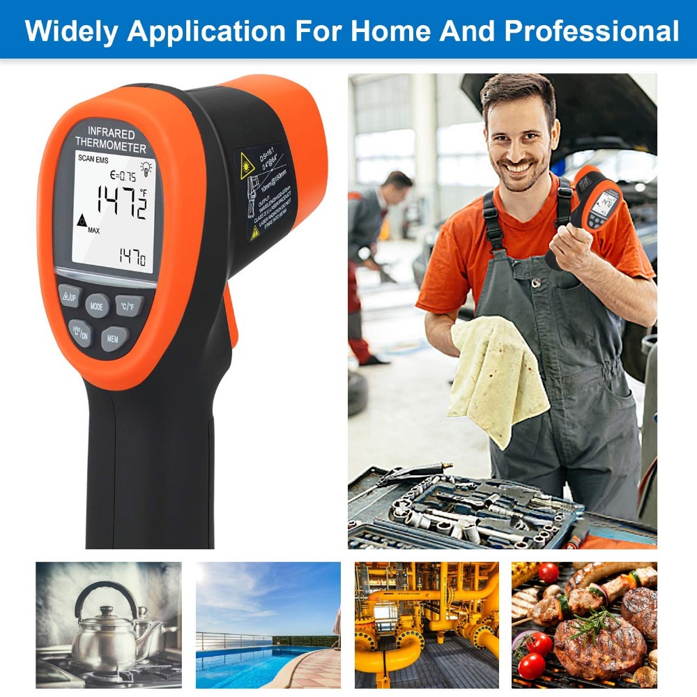 BTMETER Digitale Pyrometer Con - Industrial Laser Thermometer Gun recensie en prijs