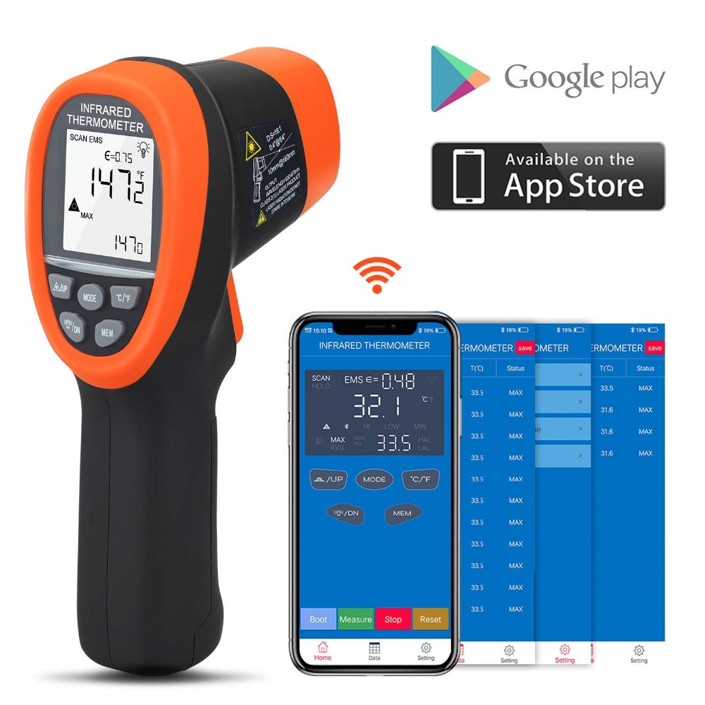 BTMETER Digitale Pyrometer Con - Industrial Laser Thermometer Gun recensie en prijs