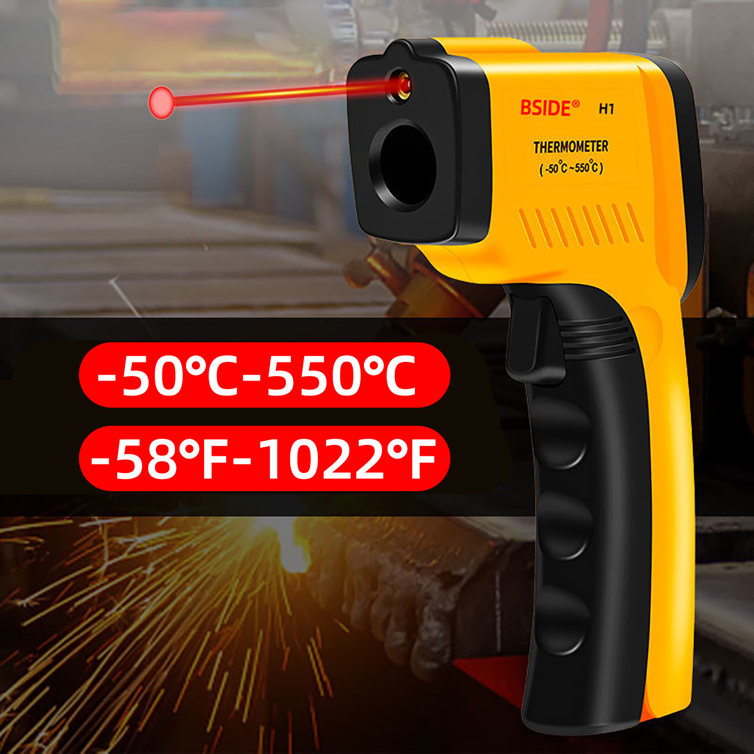 Digitale Infraroodthermometer- - Industrial Laser Thermometer Gun recensie en prijs