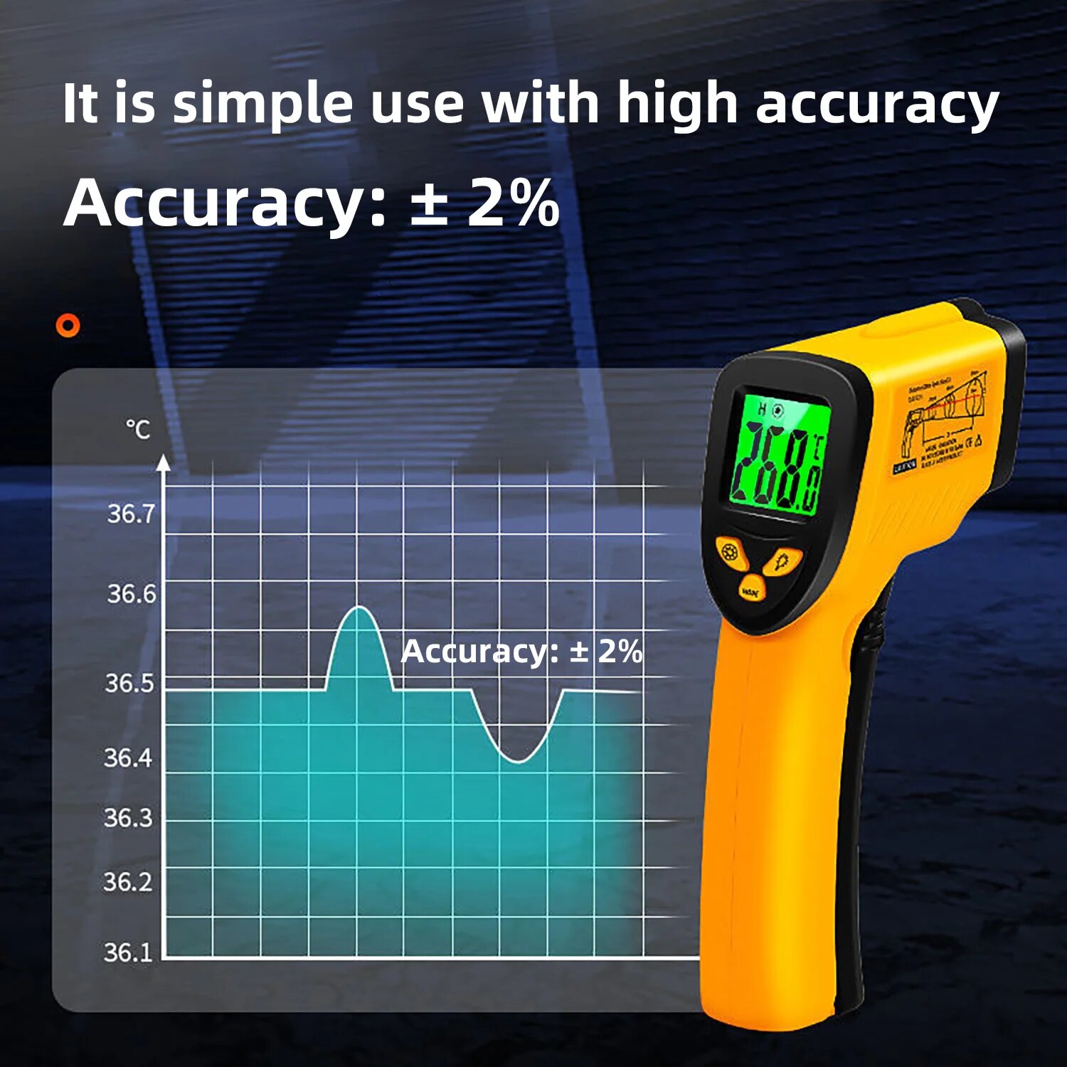 Digitale Infraroodthermometer- - Industrial Laser Thermometer Gun recensie en prijs