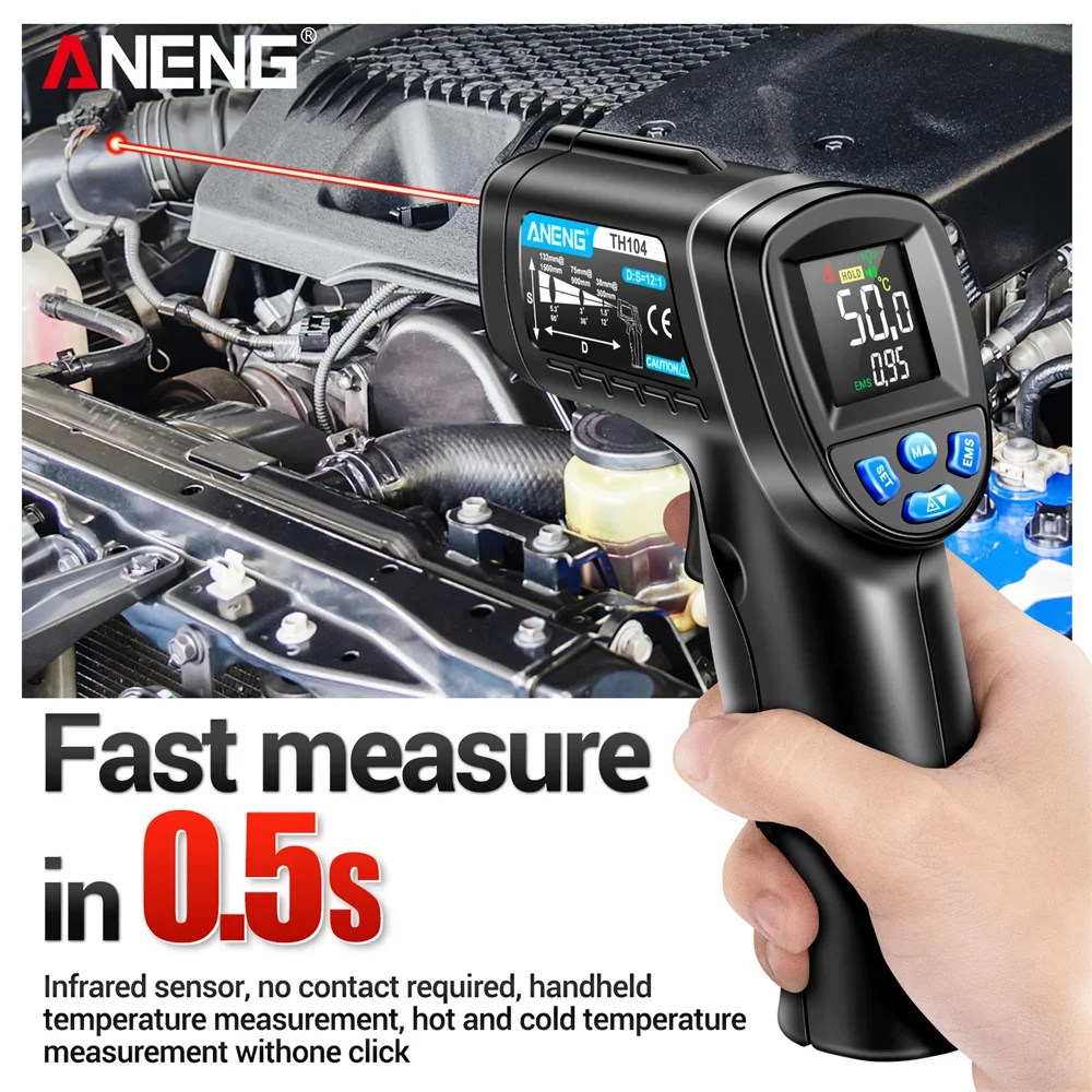 Infraroodthermometer Industrië - Industrial Laser Thermometer Gun recensie en prijs