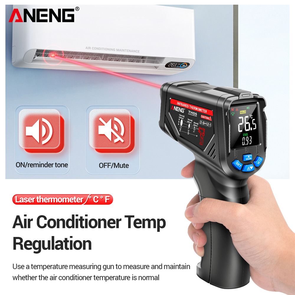 ANENG TH05 Infraroodthermomete - Industrial Laser Thermometer Gun recensie en prijs