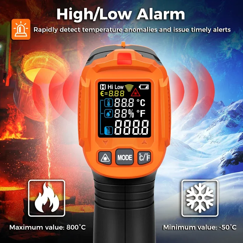 -50~380C Infraroodthermometer  - Industrial Laser Temperature recensie en prijs