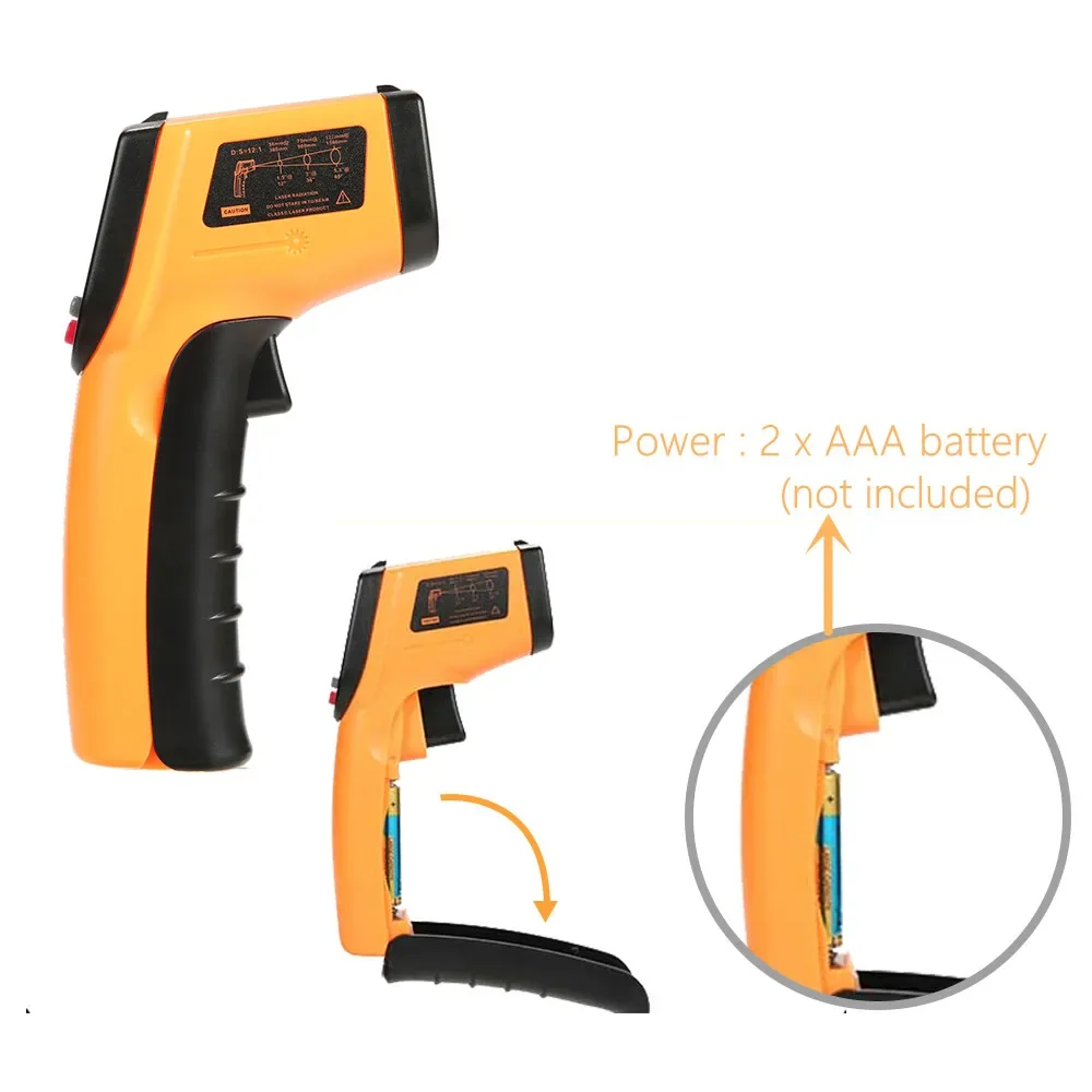 Draagbare infraroodthermometer - Industrial Laser Thermometer Gun recensie en prijs